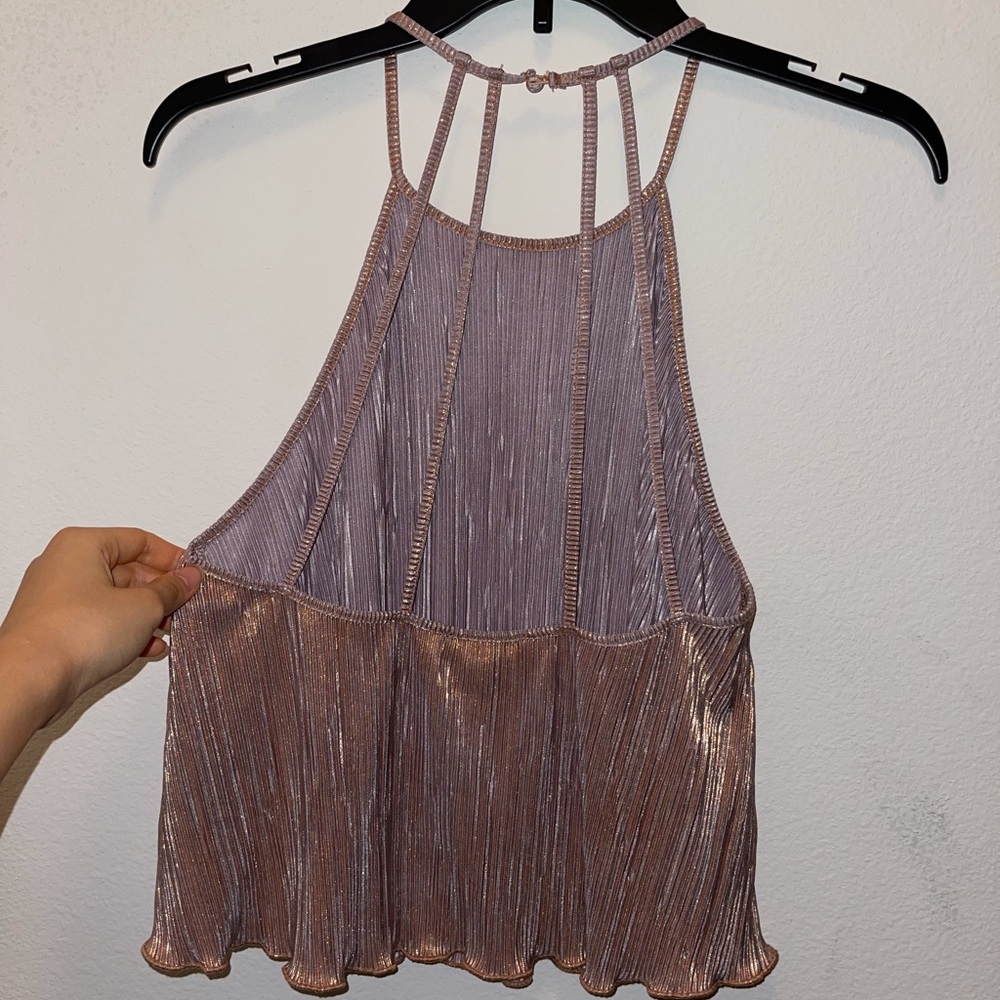 Strappy & Shiny Pink Night Out Tank - Picture 4 of 5